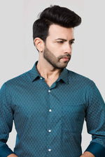 Thumbnail for Jonesburg Men's Printed Slim Fit Formal Shirt