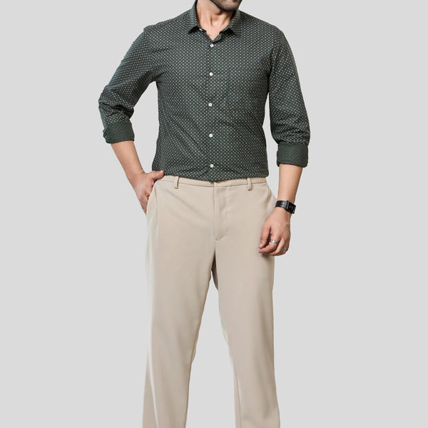 Jonesburg Men's Printed Slim Fit Formal Shirt