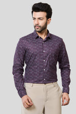 Thumbnail for Jonesburg Men's Printed Slim Fit Formal Shirt