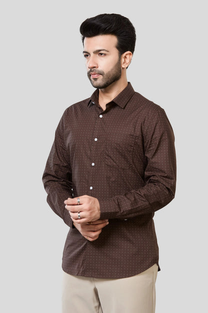 Jonesburg Men's Printed Slim Fit Formal Shirt - Distacart