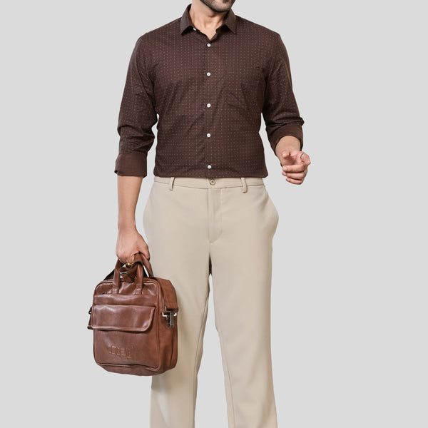 Jonesburg Men's Printed Slim Fit Formal Shirt