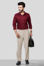 Thumbnail for Jonesburg Men's Solid Slim Fit Formal Shirt