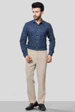 Thumbnail for Jonesburg Men's Printed Slim Fit Formal Shirt