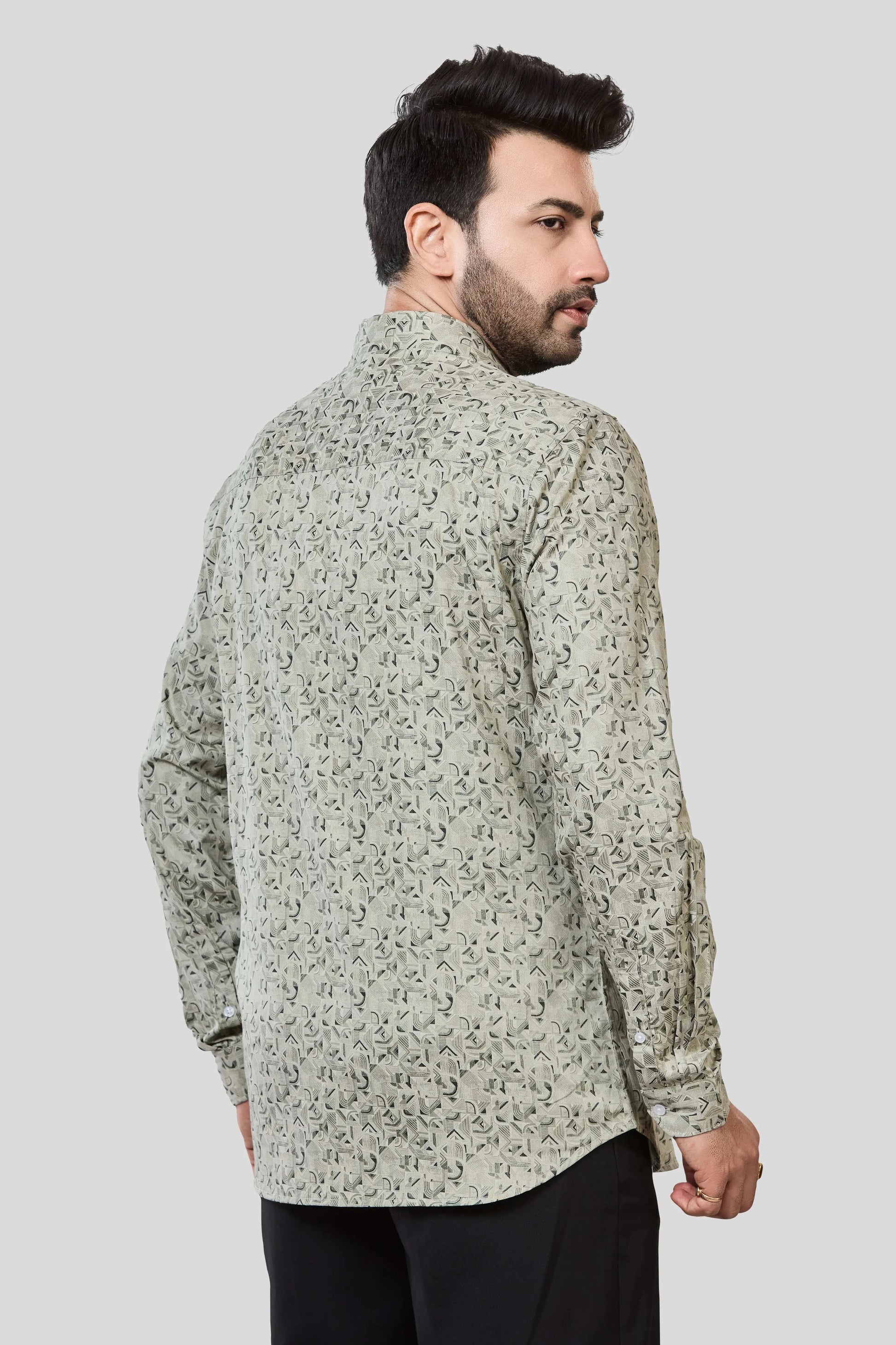 Jonesburg Men's Printed Slim Fit Formal Shirt - Distacart