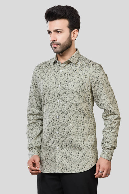 Jonesburg Men's Printed Slim Fit Formal Shirt - Distacart