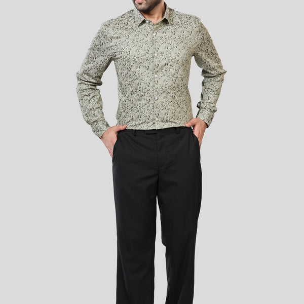 Jonesburg Men's Printed Slim Fit Formal Shirt