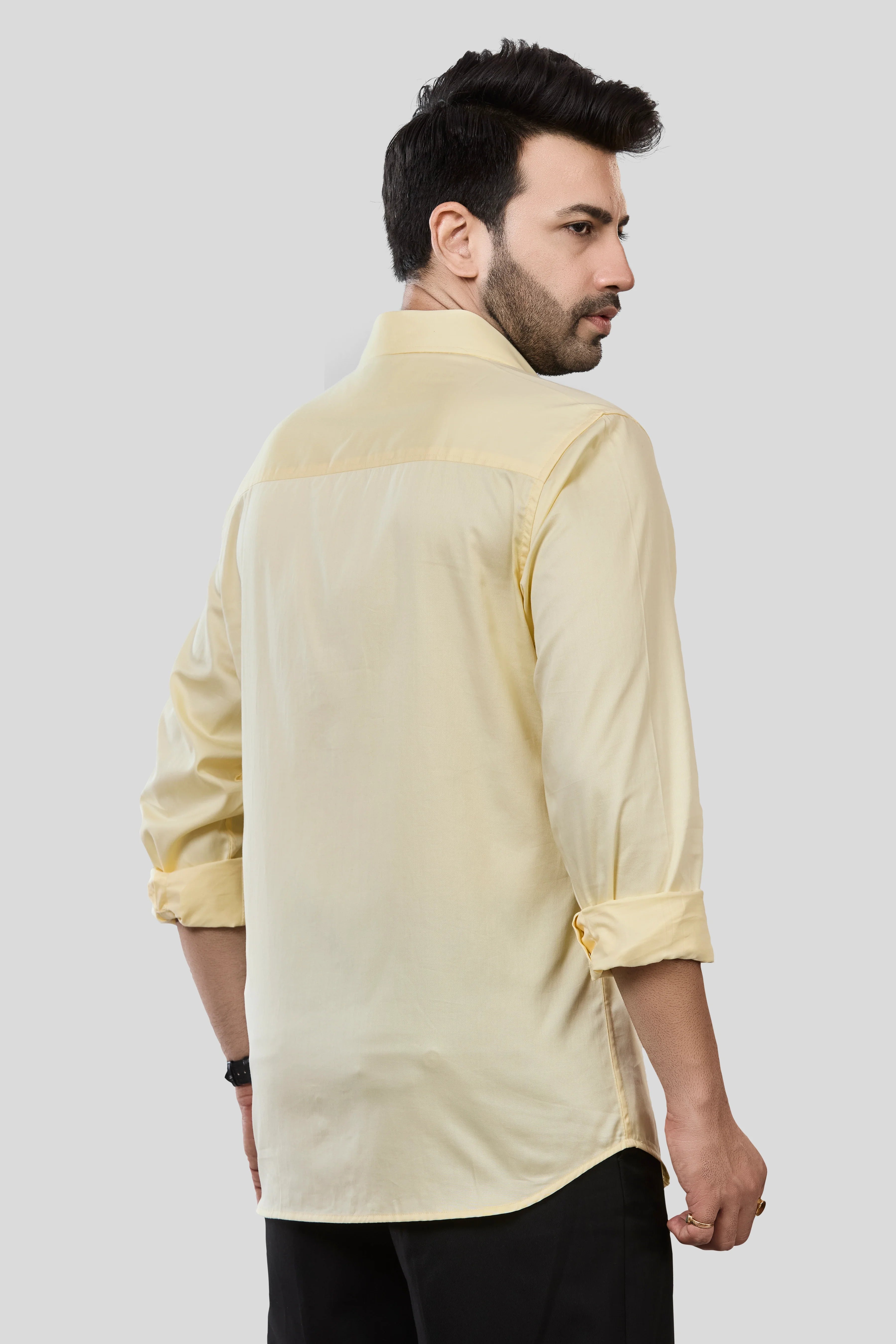 Jonesburg Men's Solid Slim Fit Formal Shirt