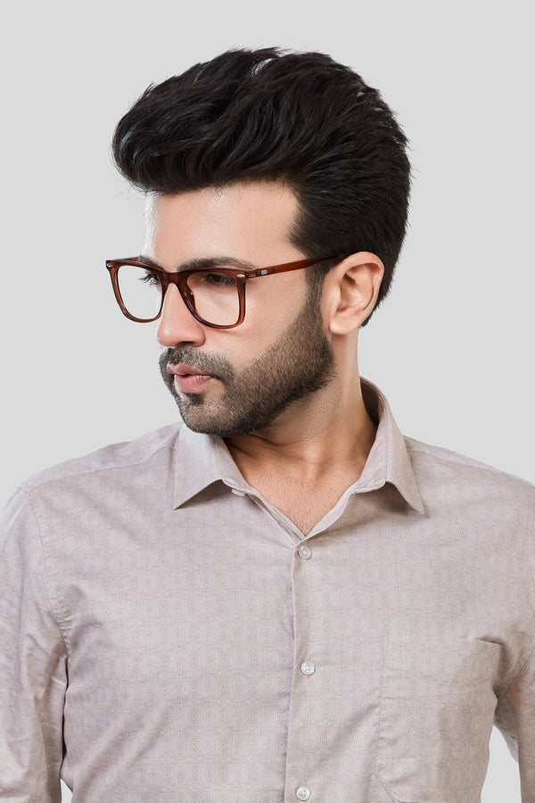 Jonesburg Men's Printed Slim Fit Formal Shirt