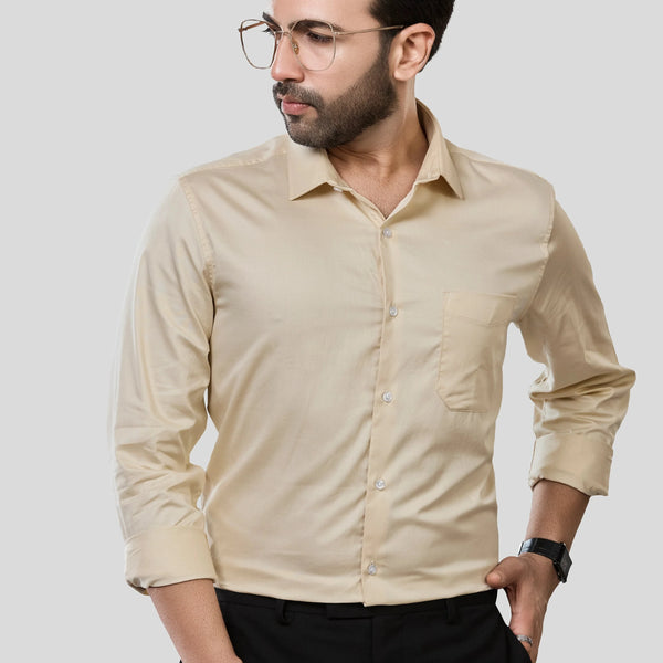 Jonesburg Men's Solid Slim Fit Formal Shirt