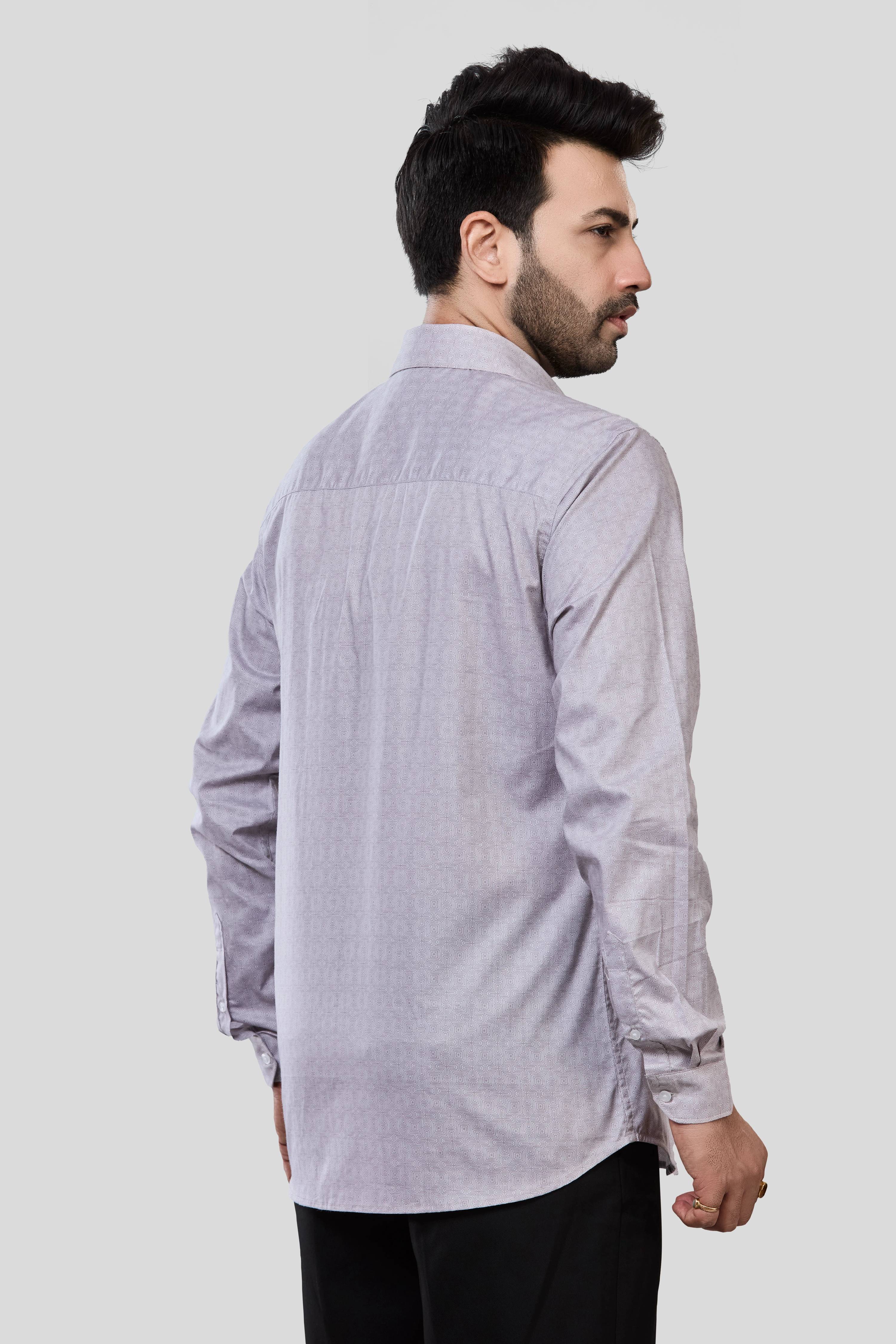 Jonesburg Men's Printed Slim Fit Formal Shirt