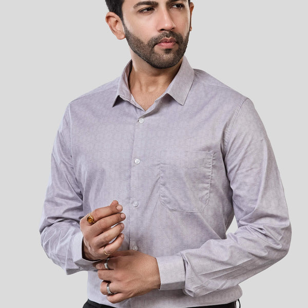 Jonesburg Men's Printed Slim Fit Formal Shirt