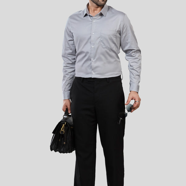 Jonesburg Men's Solid Slim Fit Formal Shirt