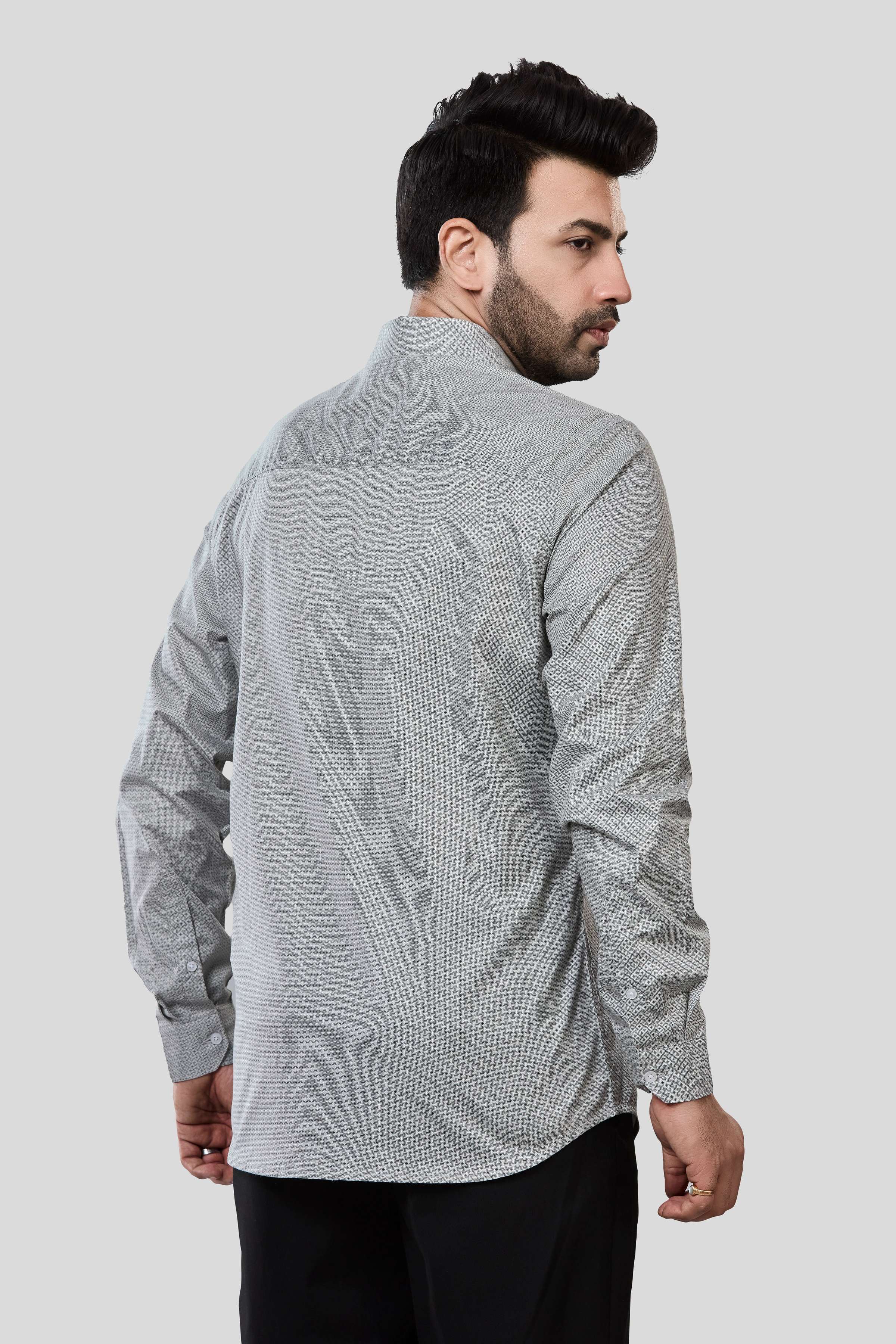 Jonesburg Men's Printed Slim Fit Formal Shirt
