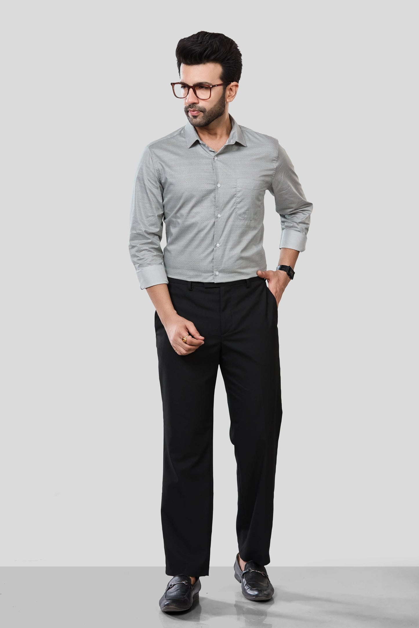 Jonesburg Men's Printed Slim Fit Formal Shirt - Distacart