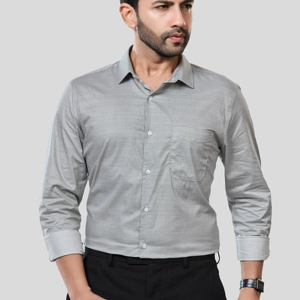 Jonesburg Men's Printed Slim Fit Formal Shirt