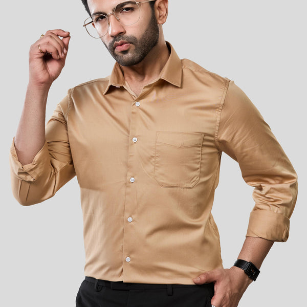 Jonesburg Men's Solid Slim Fit Formal Shirt