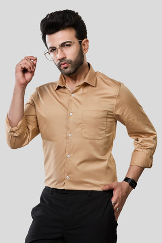 Jonesburg Men's Solid Slim Fit Formal Shirt