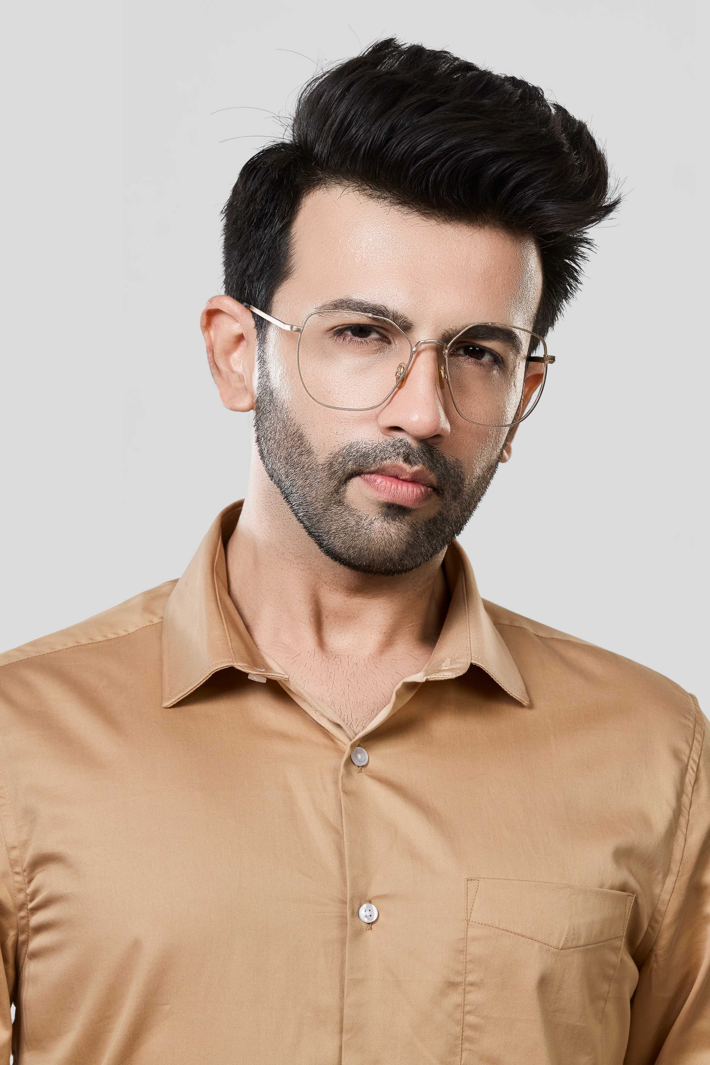 Jonesburg Men's Solid Slim Fit Formal Shirt