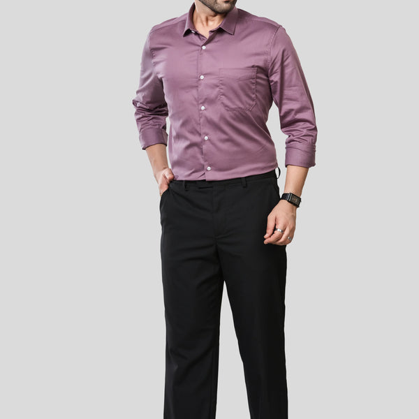 Jonesburg Men's Solid Slim Fit Formal Shirt