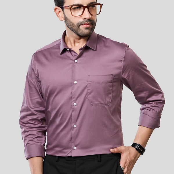 Jonesburg Men's Solid Slim Fit Formal Shirt