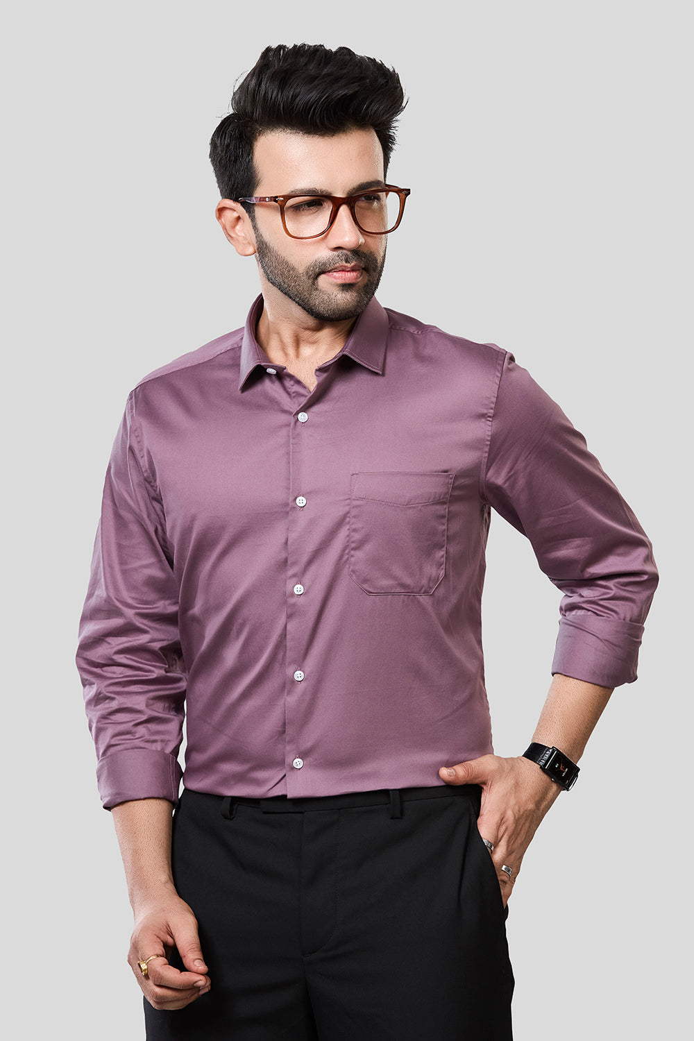 Jonesburg Men's Solid Slim Fit Formal Shirt - Distacart