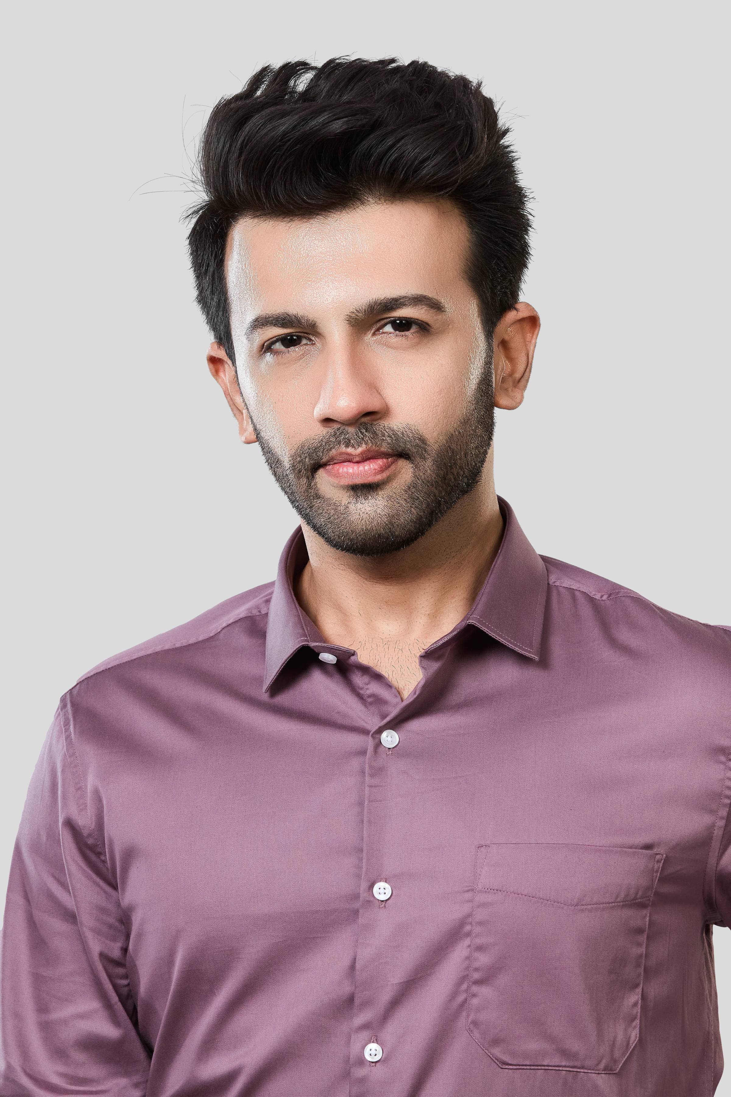 Jonesburg Men's Solid Slim Fit Formal Shirt