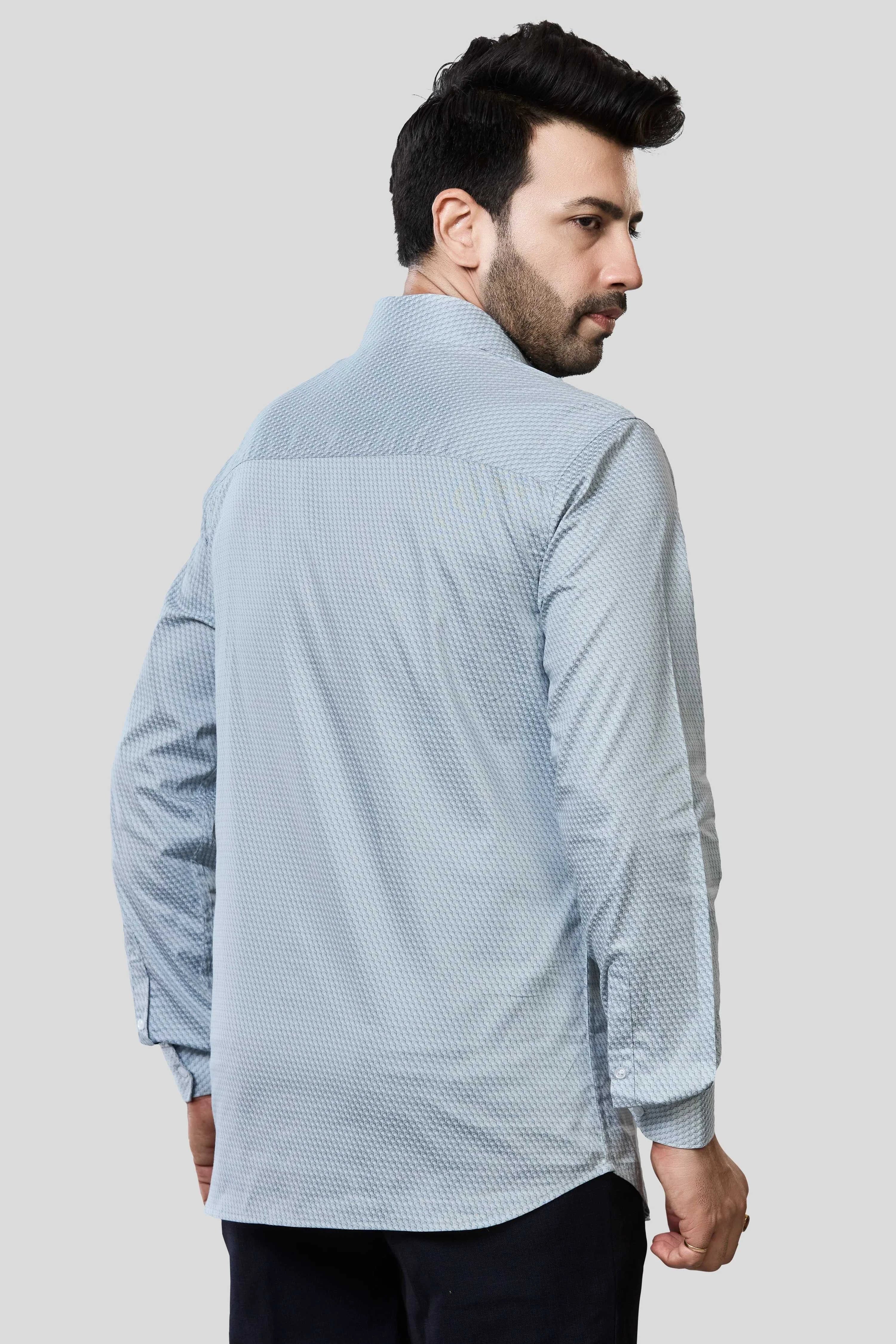 Jonesburg Men's Printed Slim Fit Formal Shirt