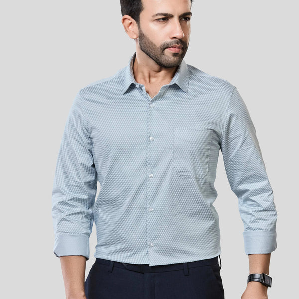 Jonesburg Men's Printed Slim Fit Formal Shirt