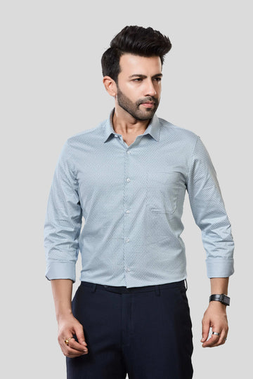Jonesburg Men's Printed Slim Fit Formal Shirt - Distacart
