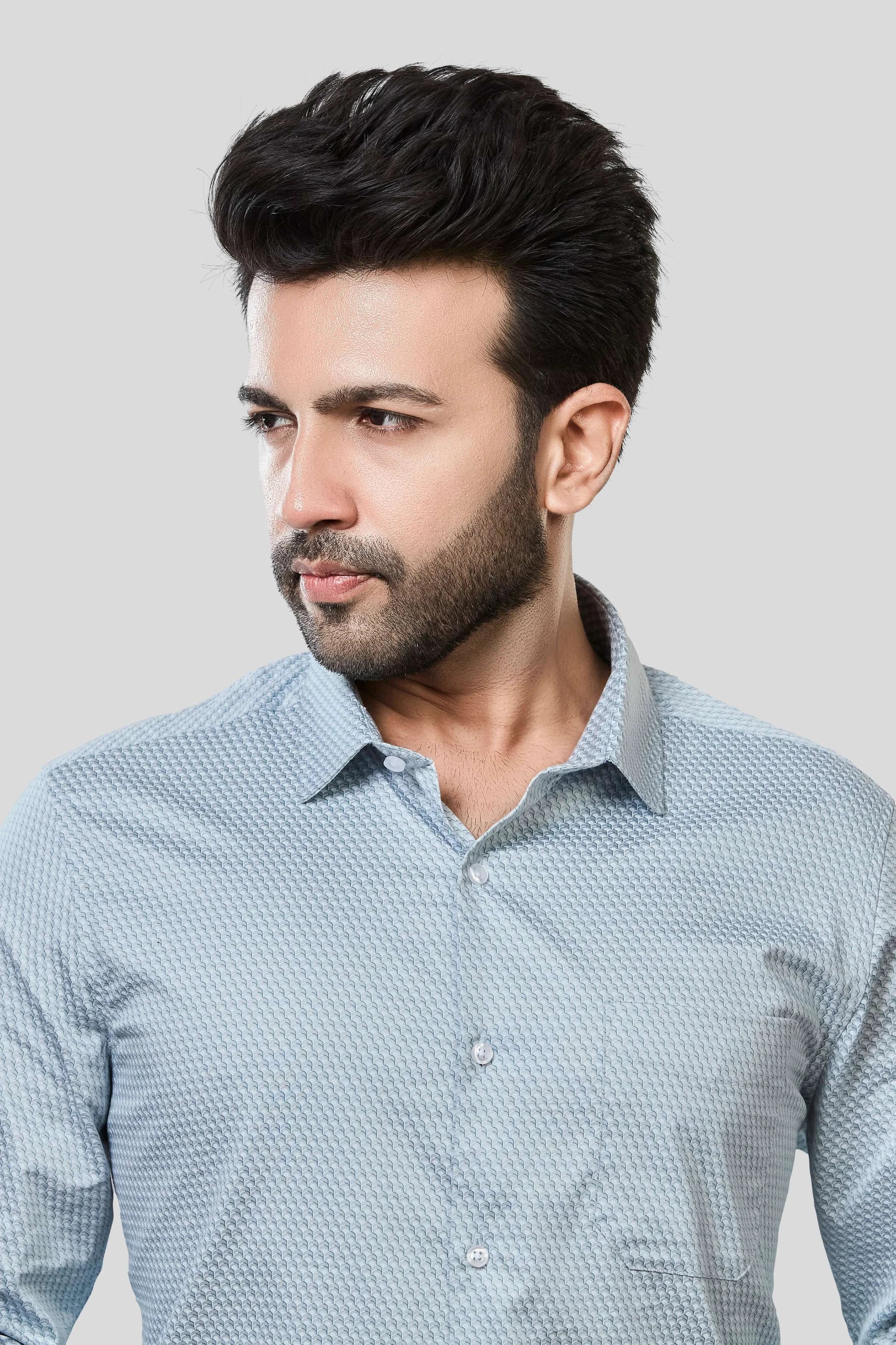 Jonesburg Men's Printed Slim Fit Formal Shirt