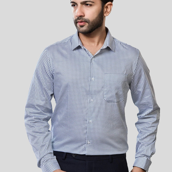 Jonesburg Men's Printed Slim Fit Formal Shirt