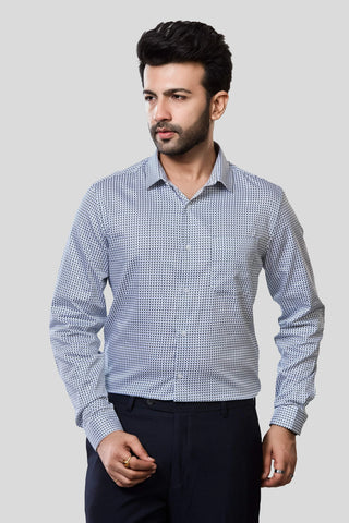 Jonesburg Men's Printed Slim Fit Formal Shirt