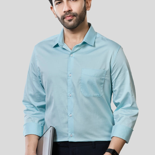 Jonesburg Men's Solid Slim Fit Formal Shirt