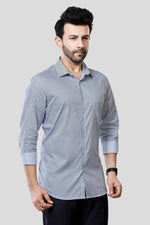 Thumbnail for Jonesburg Men's Printed Slim Fit Formal Shirt