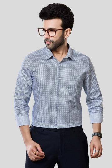 Jonesburg Men's Printed Slim Fit Formal Shirt - Distacart