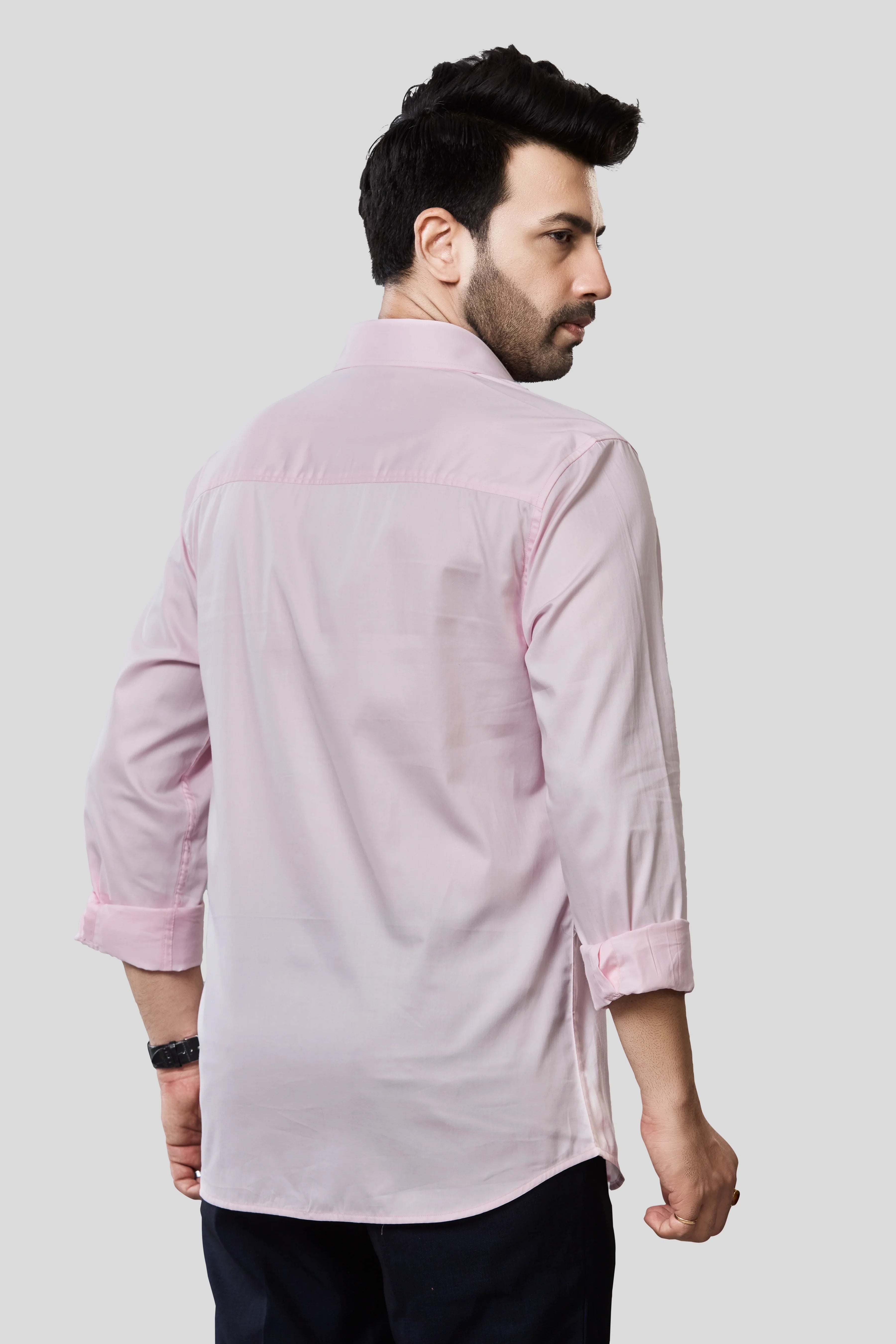 Jonesburg Men's Solid Slim Fit Formal Shirt