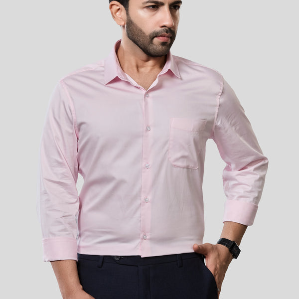 Jonesburg Men's Solid Slim Fit Formal Shirt