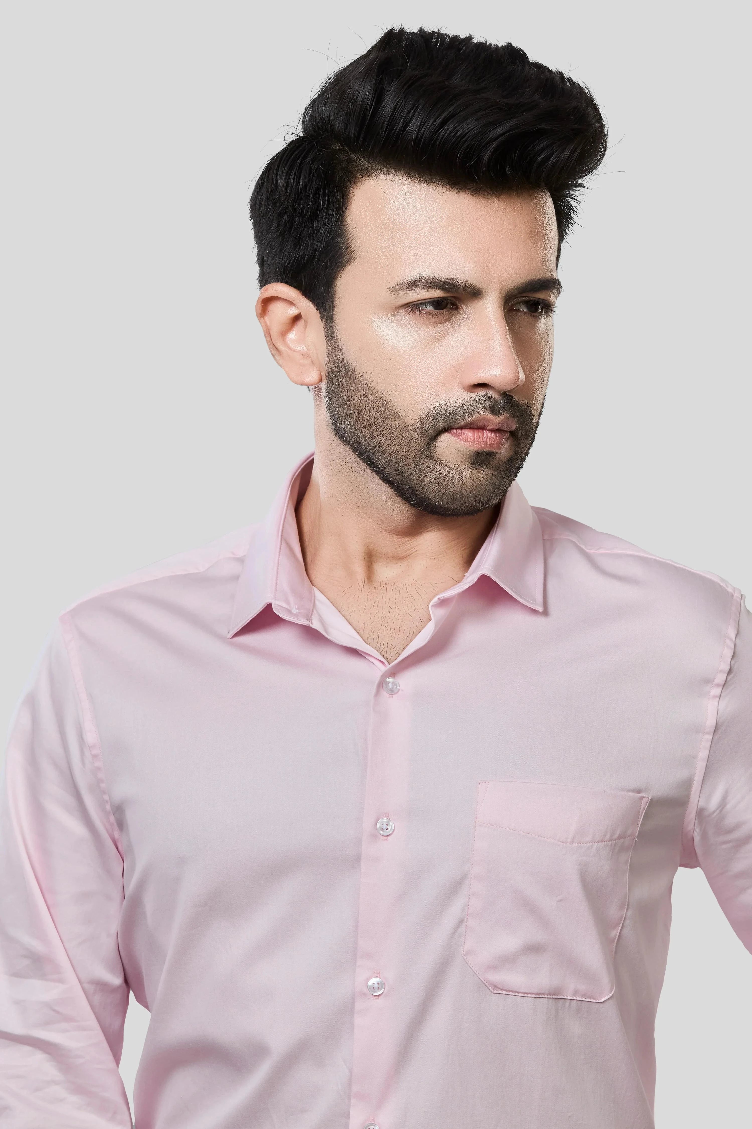 Jonesburg Men's Solid Slim Fit Formal Shirt