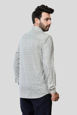 Thumbnail for Jonesburg Men's Printed Slim Fit Formal Shirt
