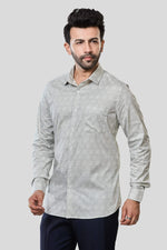 Thumbnail for Jonesburg Men's Printed Slim Fit Formal Shirt