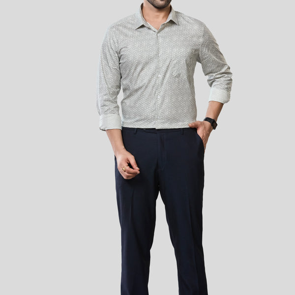 Jonesburg Men's Printed Slim Fit Formal Shirt