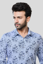 Thumbnail for Jonesburg Men's Printed Slim Fit Formal Shirt