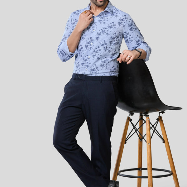 Jonesburg Men's Printed Slim Fit Formal Shirt