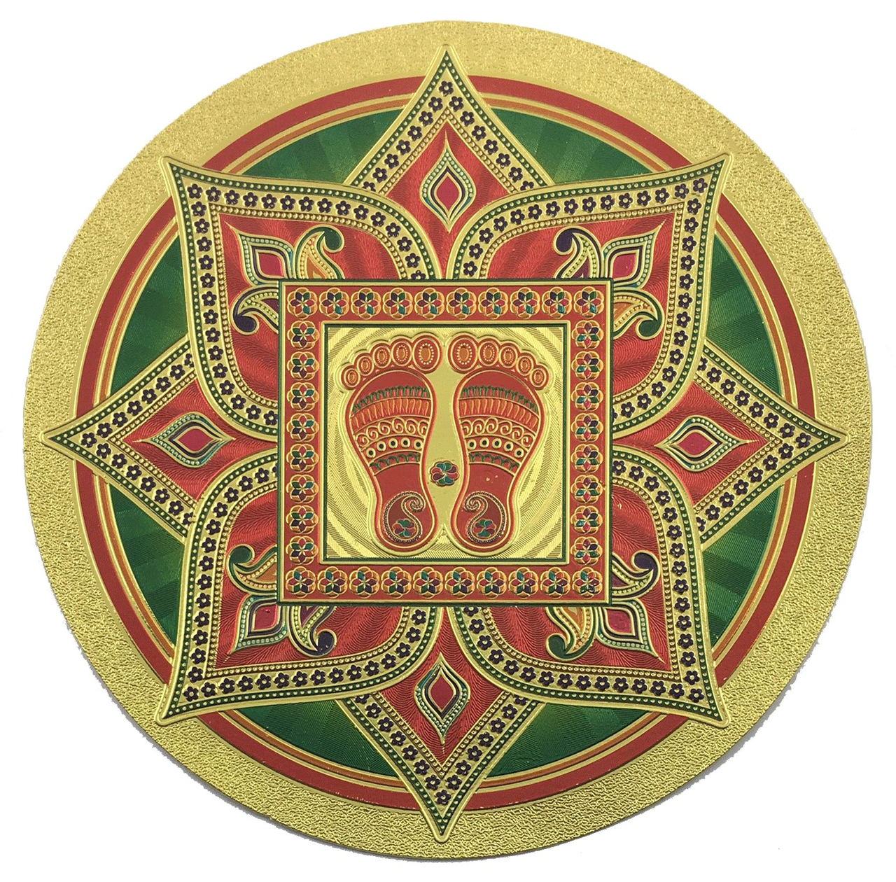 Stickerbazaar Micro Golden Embossing Rangoli Stickers