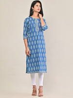Thumbnail for Swasti Printed Cotton Straight Kurta - Distacart