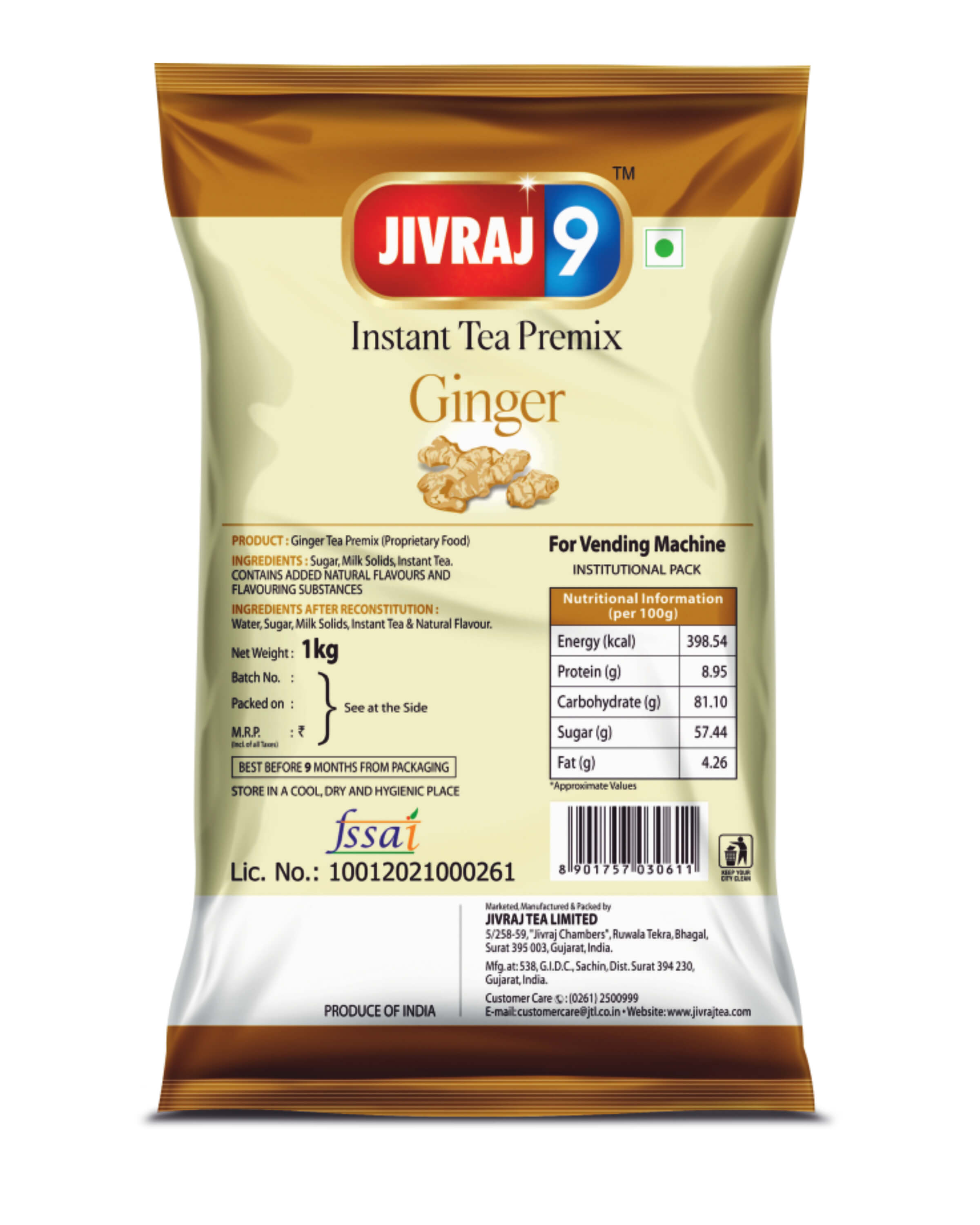jivraj9 Tea Ginger Premix Tea - Distacart