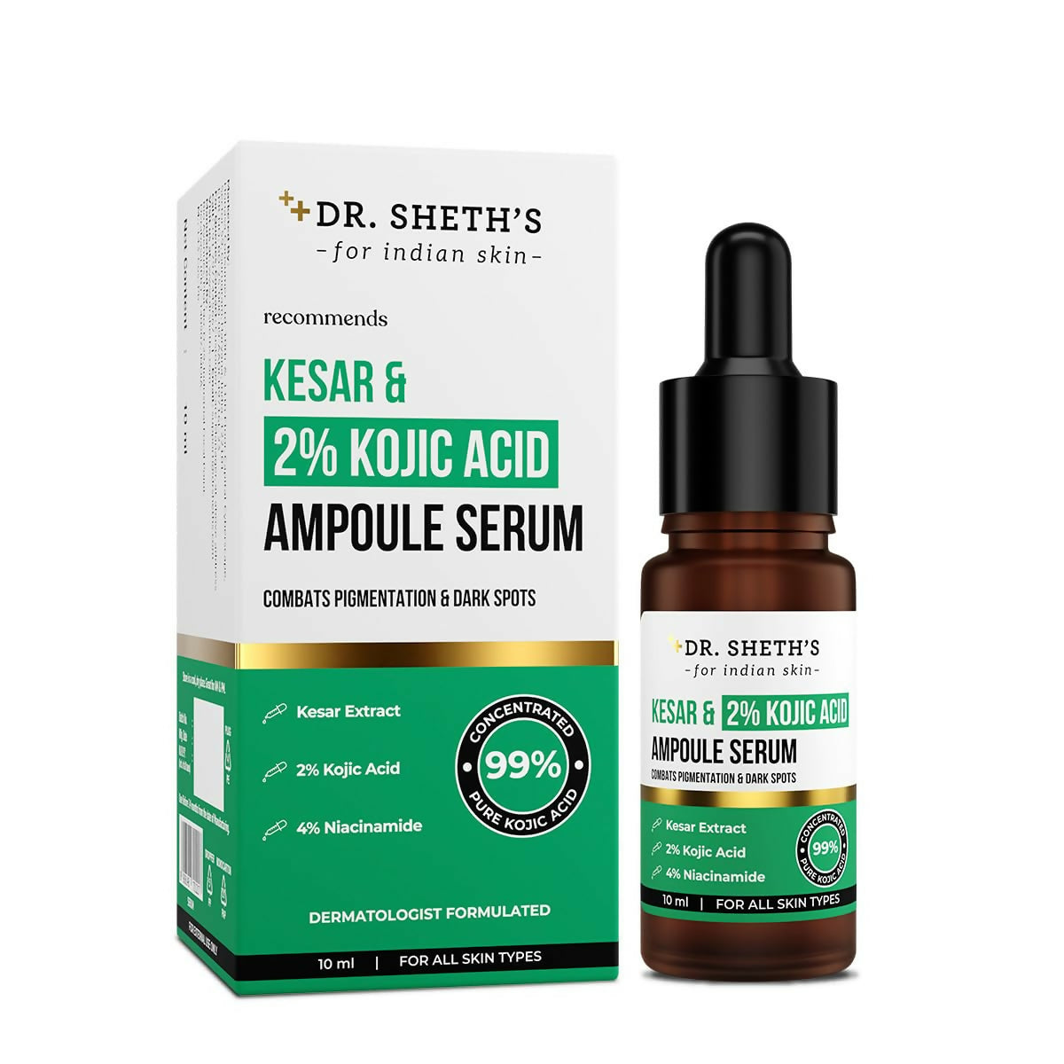 Dr. Sheth's Kesar & 2% Kojic Acid Ampoule Serum - Dista