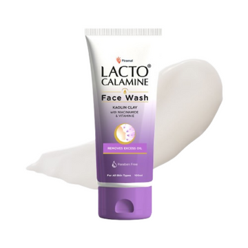 Lacto Calamine Face Wash with Kaolin Clay, Niacinamide & Vitamin E for All Skin Types - Distacart