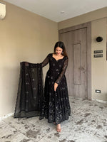 Thumbnail for Yash Enterprise Black Georgette Anarkali Suit In New Fancy Style