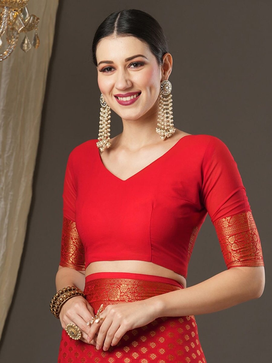 Anouk Woven Design Zari Pure Georgette Kanjeevaram Saree - Distacart